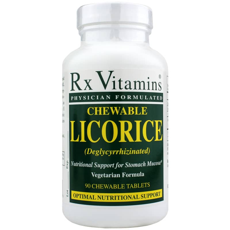Rx Vitamins Chewable Licorice Deglycyrrhizinated 90 Chewable Tablets