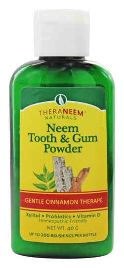 Organix South - TheraNeem Naturals Neem Tooth & Gum Powder Gentle Cinnamon Therape - 40 Gram(s)