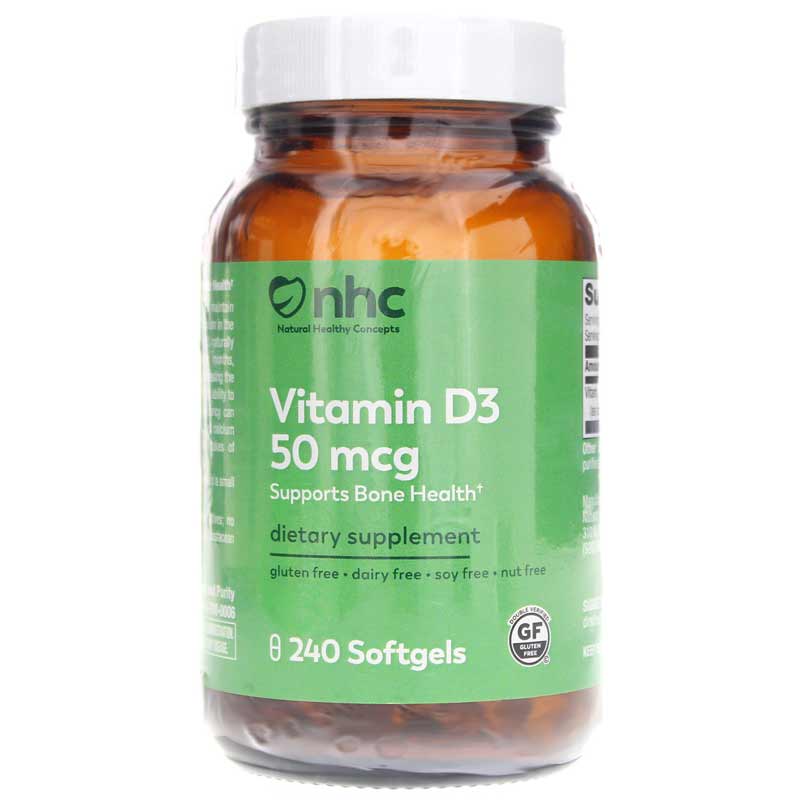 Natural Healthy Concepts Vitamin D3 50 Mcg (2,000 IU) 240 Softgels