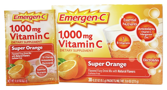 Alacer - Emergen-C Vitamin C Super Orange 1000 mg. - 30 Packet(s)