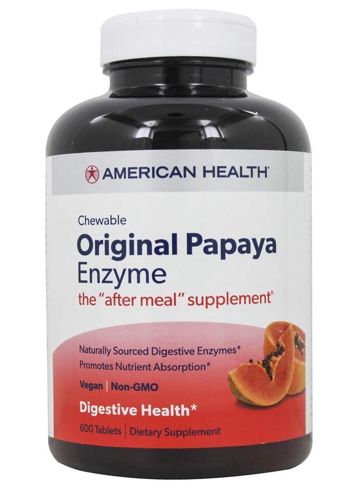 American Health - Original Papaya Enzyme Chewable - 600 Tablets
