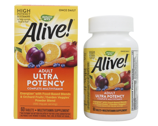 Nature's Way - Alive Once Daily Multi-Vitamin Whole Food Energizer Ultra Potency - 60 Tablets