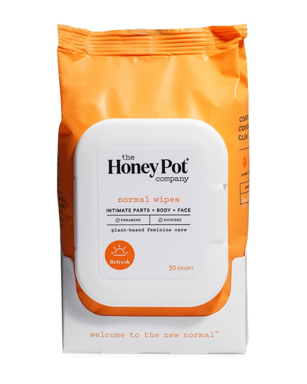 The Honey Pot Company - Normal Wipes for Intimate Parts Body Face - 30 Wipe(s)