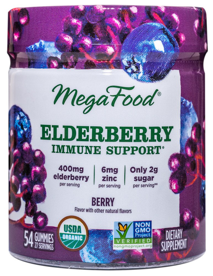 MegaFood - Elderberry Immune Support Berry Flavor - 54 Gummies