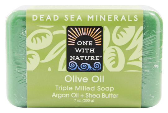 One With Nature - Dead Sea Mineral Bar Soap Moisturizing Olive Oil - 7 oz.