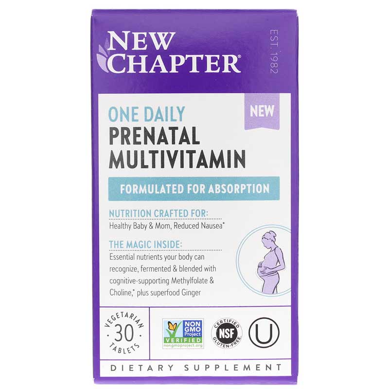 New Chapter One Daily Prenatal Multivitamin 30 Veg Tablets