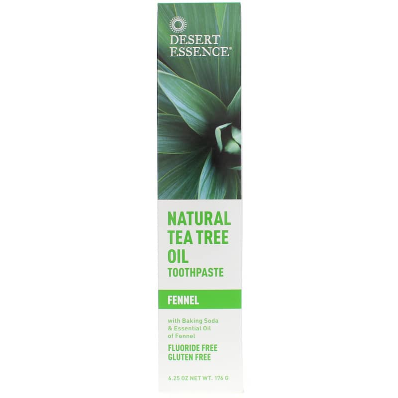 Desert Essence Tea Tree Oil Natural Toothpaste Fennel 6.25 Oz