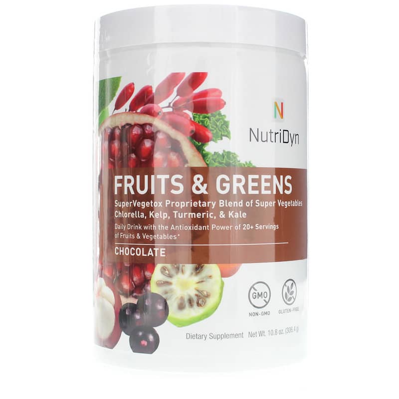 NutriDyn Fruits & Greens Daily Drink Chocolate 27 Servings