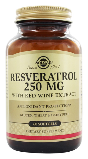 Solgar - Resveratrol With Red Wine Extract 250 mg. - 60 Softgels