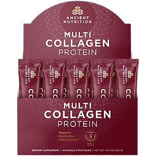 Multi Collagen Protein - Hair, Skin, Joints (40 Single Serving Packets)