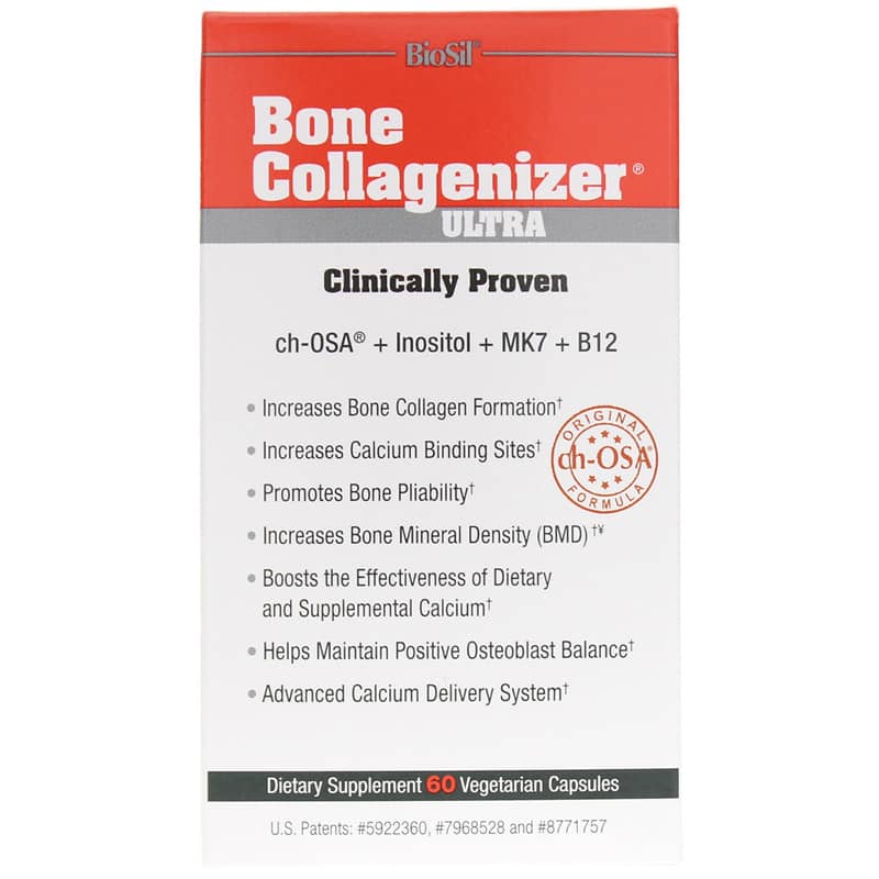 Natural Factors BioSil Bone Collagenizer Ultra 60 Veg Capsules