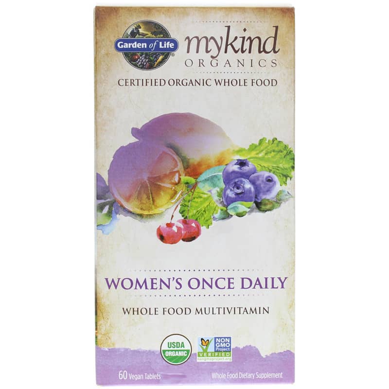 Garden of Life mykind Organics Women's Once Daily Whole Food Multivitamin 60 Veg Tablets