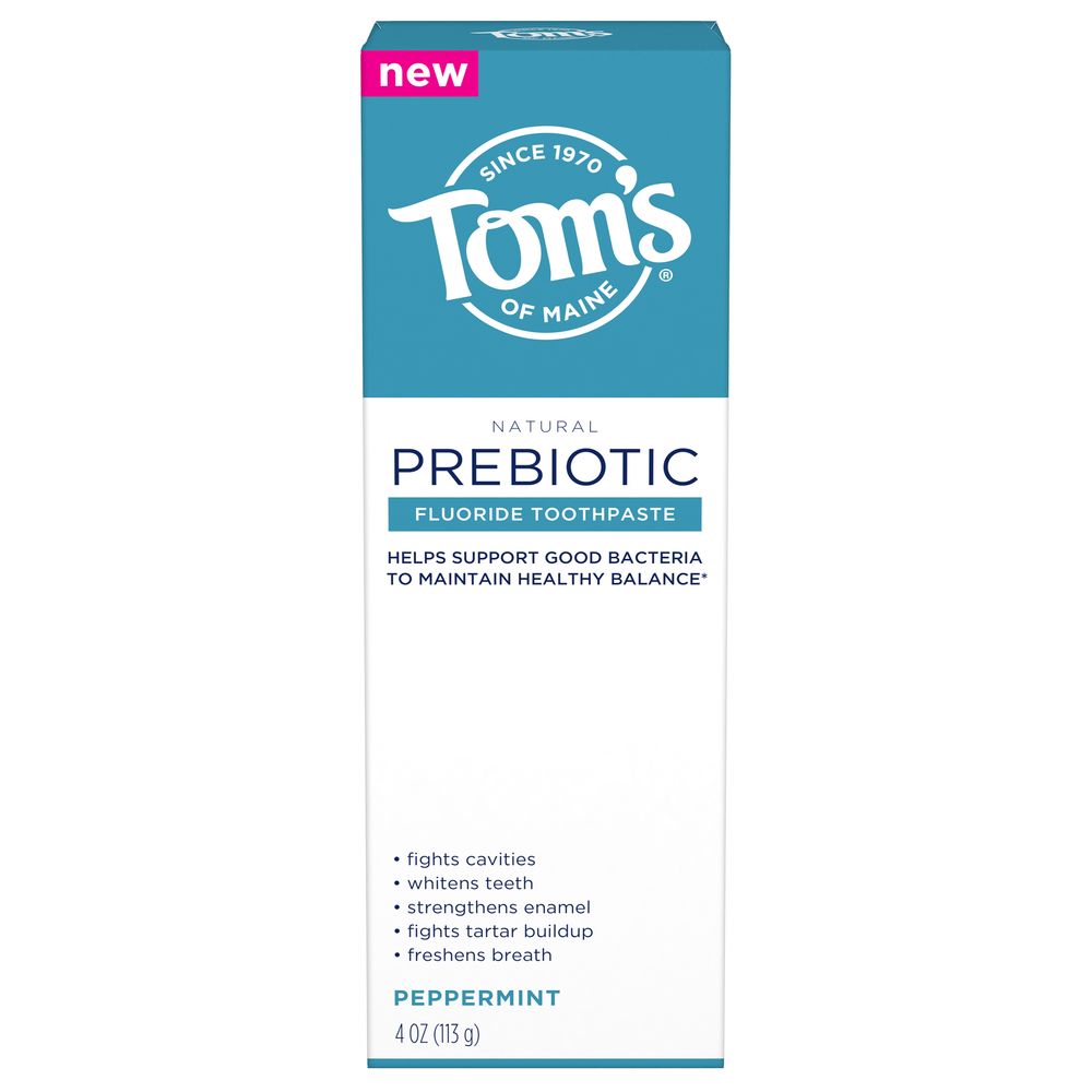 Tom's of Maine - Natural Prebiotic Fluoride Toothpaste Peppermint - 4 oz.