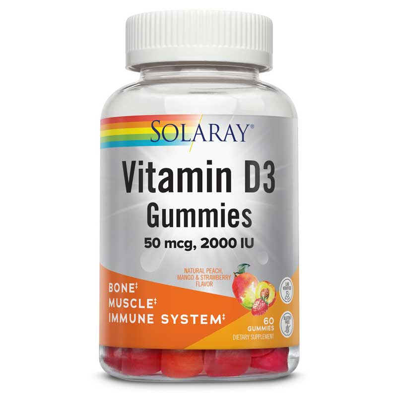 Solaray Vitamin D3 Gummies 60 Gummies