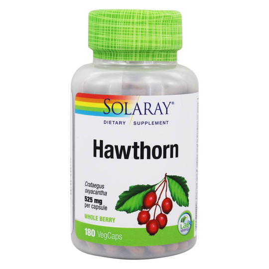 Solaray - Hawthorn Whole Berry 525 mg. - 180 Vegetable Capsule(s)
