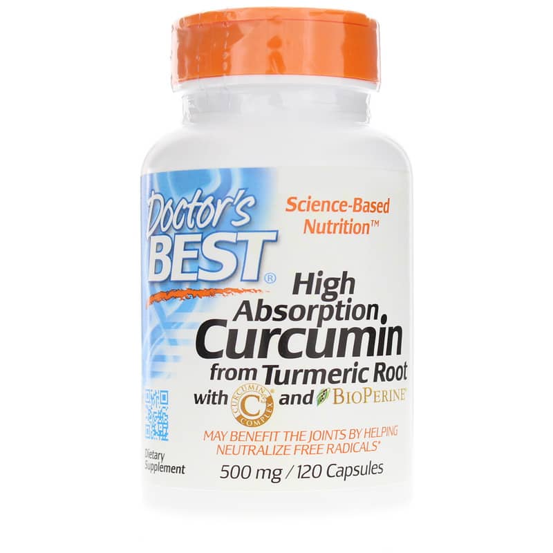 Doctors Best High Absorption Curcumin from Turmeric Root 500 Mg 120 Capsules