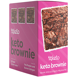 Keto Brownie Made with Pea Protein and Bovine Collagen (6 Brownies)