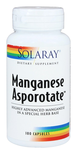 Solaray - Manganese Asporotate - 100 Capsules