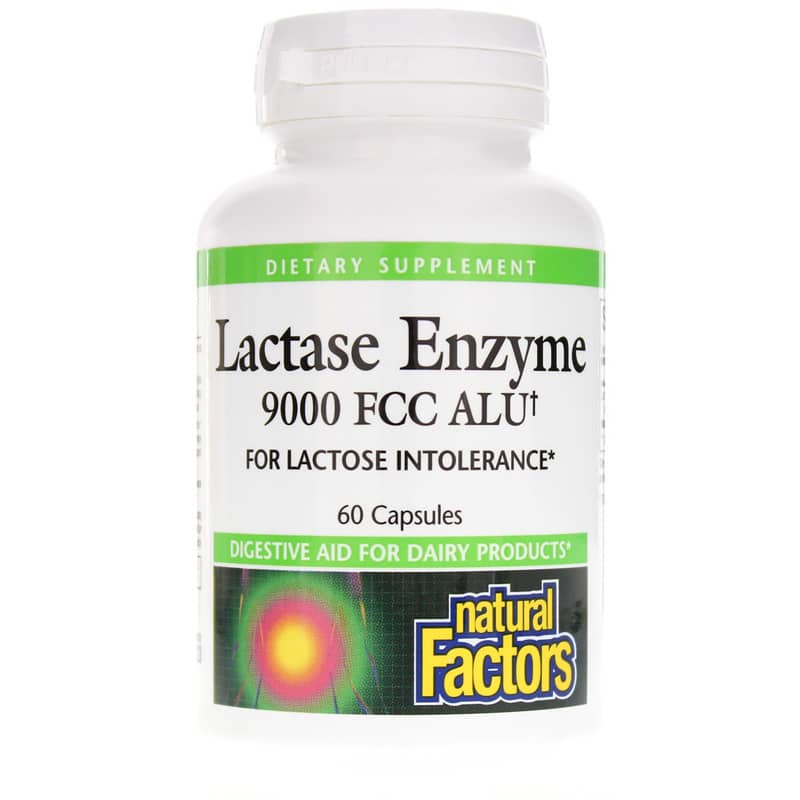 Natural Factors Lactase Enzyme 9000 FCC ALU 60 Capsules