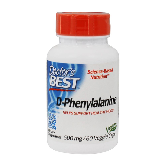 Doctor's Best - D-Phenylalanine 500 mg. - 60 Vegetarian Capsules