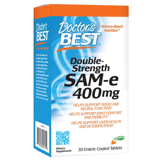 Doctor's Best - Double Strength SAM-e 400 mg. - 30 Enteric-Coated Tablets
