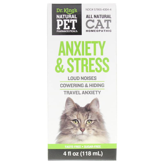 Natural Pet Pharmaceuticals Anxiety & Stress for Cats Homeopathic 4 Oz