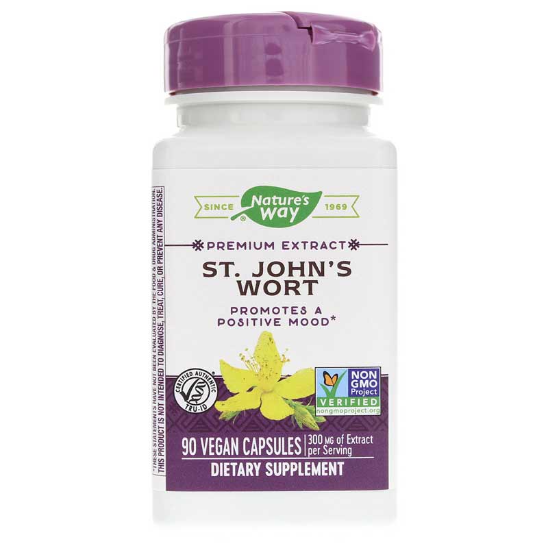 Natures Way St. John's Wort Premium Extract 300 Mg Capsules 90 Vegan Capsules