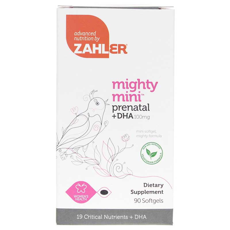 Zahler Mighty Mini Prenatal + DHA 90 Softgels