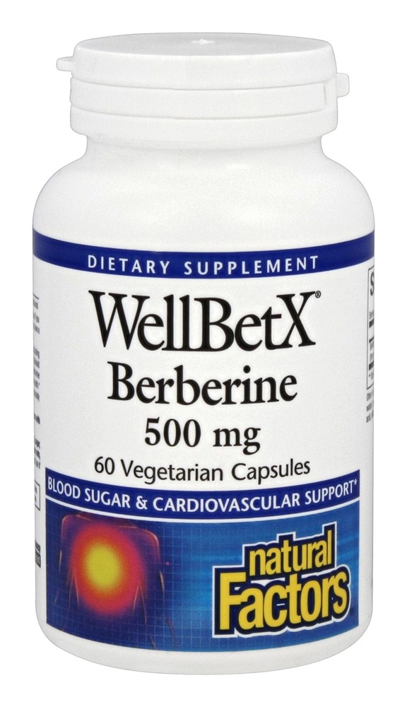 Natural Factors - WellBetX Berberine 500 mg. - 60 Vegetarian Capsules