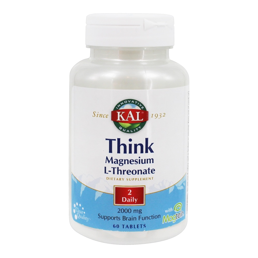 Kal - Think Magnesium L-Threonate Brain Function Support 2000 mg. - 60 Tablets