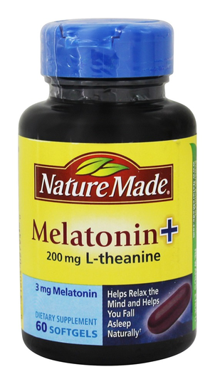 Nature Made - Melatonin 3 mg 200 mg L-theanine - 60 Softgels