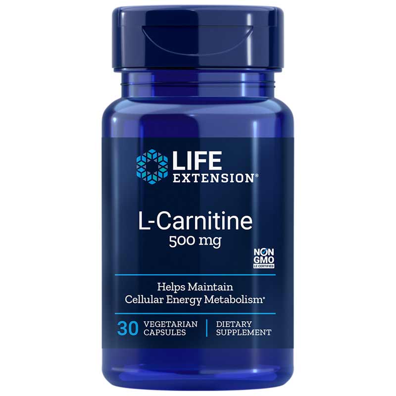 Life Extension L-Carnitine 500 Mg 30 Veg Capsules
