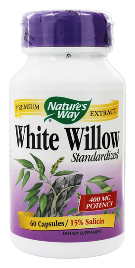 Nature's Way - White Willow Bark Standardized Extract - 60 Capsules
