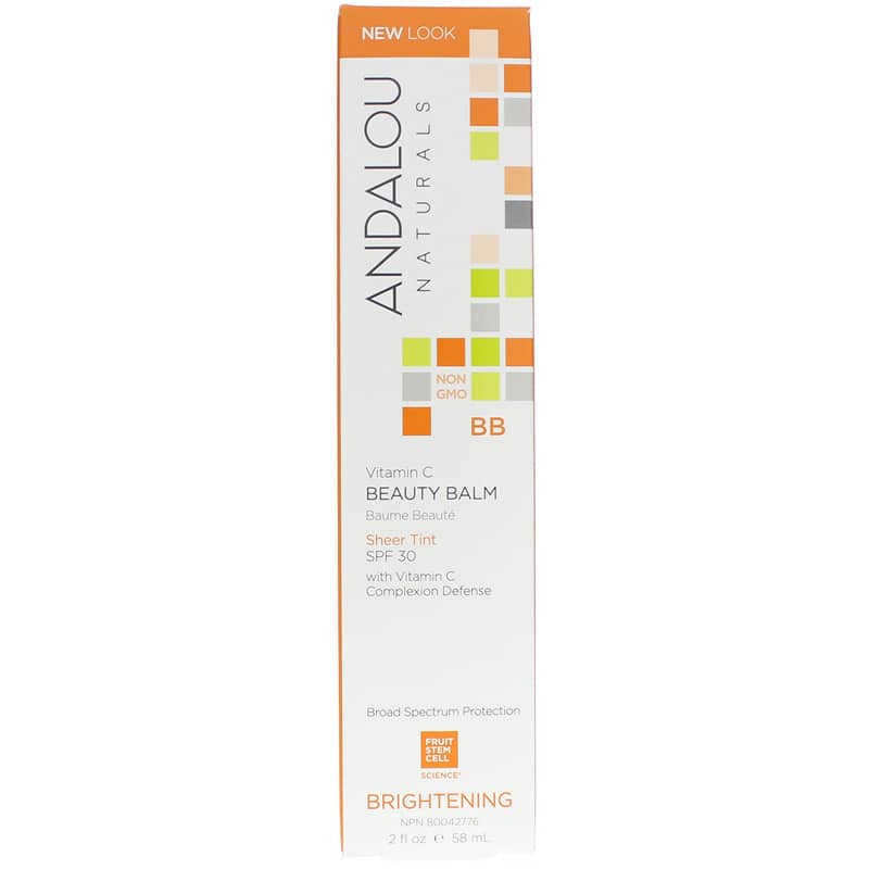 Andalou Naturals Vitamin C Beauty Balm SPF 30, Brightening Formula