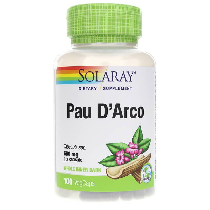 Solaray Pau D'Arco 550 Mg 100 Veg Capsules