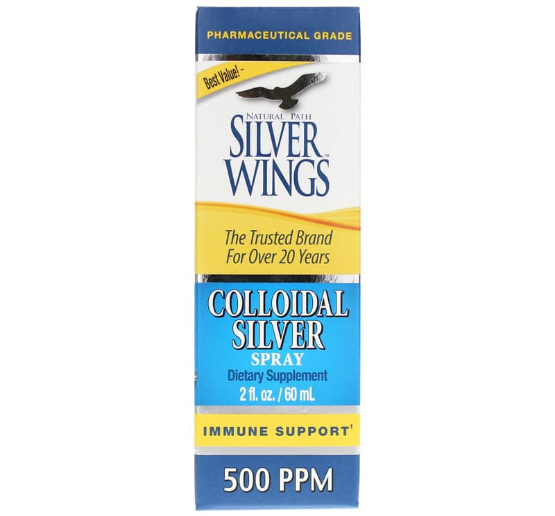 Natural Path Silver Wings Colloidal Silver Spray 500 PPM 2 Oz