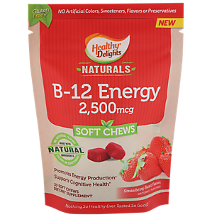 Vitamin B-12 Energy Soft Chews - 2,500 MCG - Strawberry Burst (30 Soft Chews)