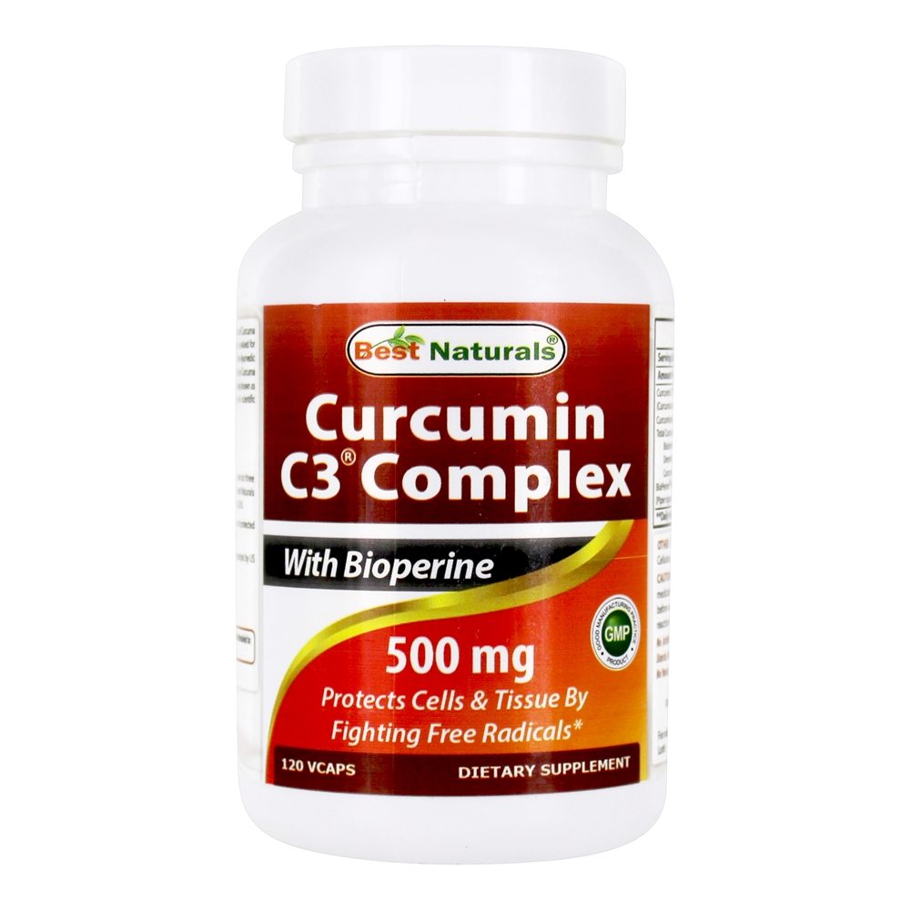 Best Naturals - Curcumin C3 Complex with Bioperine 500 mg. - 120 VCap(s)