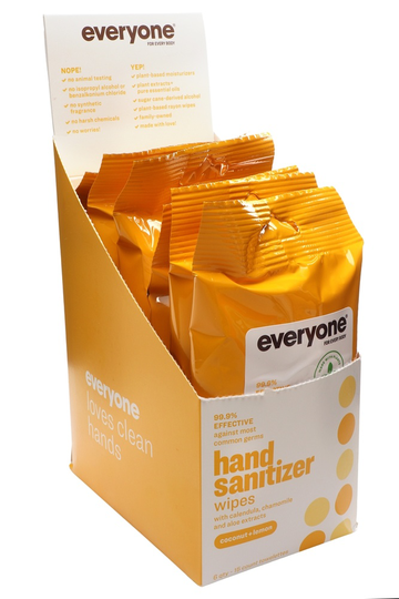 EO Products - Everyone Hand Sanitizer Wipes Coconut Lemon - 6 Pack(s)