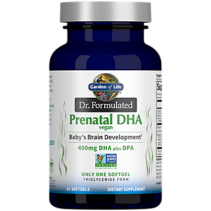 Dr. Formulated Prenatal DHA - Supports Baby's Brain Development - Vegan (30 Softgels)