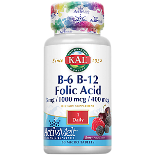 B6, B12, & Folic Acid - Instant Dissolve - Natural Berry Flavor (60 Micro Tablets)