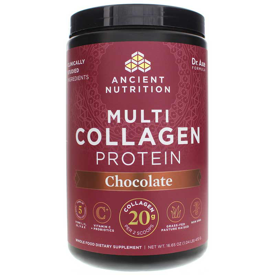 Ancient Nutrition Multi Collagen Protein Powder Chocolate 16.65 Oz