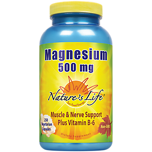 Magnesium Plus Vitamin B6 - 500 MG (250 Capsules)