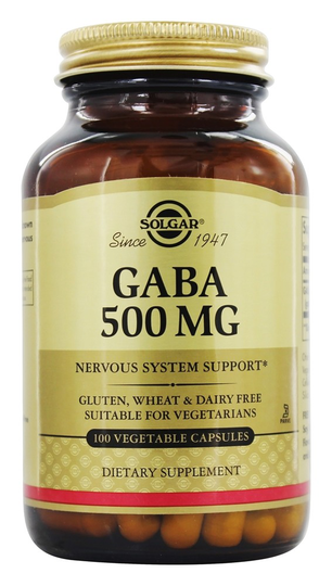 Solgar - GABA 500 mg. - 100 Vegetarian Capsules