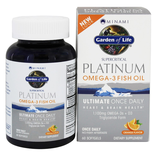 Garden of Life - Minami Platinum Omega-3 Fish Oil Plus D3 Orange 1100 mg. - 60 Softgels