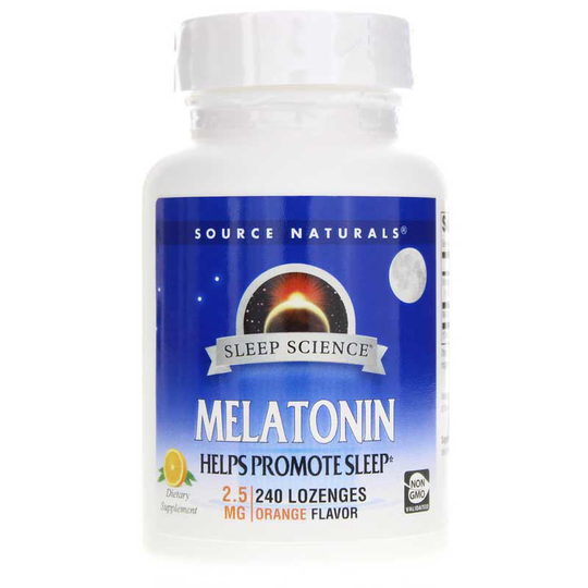 Source Naturals Sleep Science Melatonin 2.5 Mg Lozenges Orange 240 Lozenges