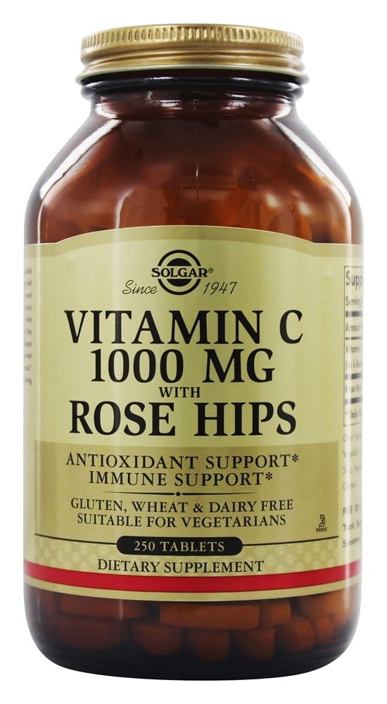 Solgar - Vitamin C With Rose Hips 1000 mg. - 250 Tablets