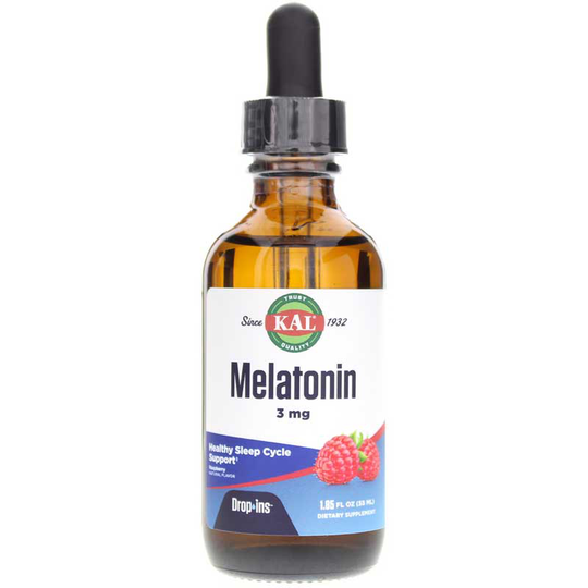 Kal Melatonin 3 Mg Dropins Raspberry 1.85 Oz