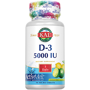 Ultra Vitamin D3 - Instant Dissolve - Natural Lemon Lime Flavor - 5,000 IU (90 Micro Tablets)