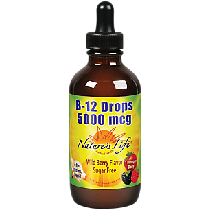 Vitamin B12 Drops - Sugar Free Wildberry Flavor - 5,000 MCG (4 Fluid Ounces)